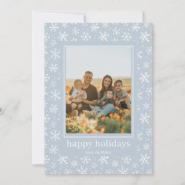 Festiva Patrón de copos de nieve dibujados a mano Tarjeta 