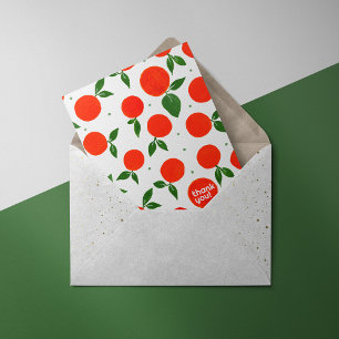 Festiva Patrón de Tangerina Tarjeta de agradecimiento