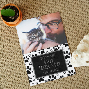 Festiva Paw Imprimir la tarjeta de fotos del día del padre
