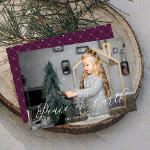 Festiva Paz elegante en Sugar Plum Tarjeta de foto de va