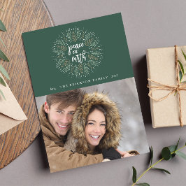 Festiva Paz en la Tierra | Tarjeta fotográfica de vacacion