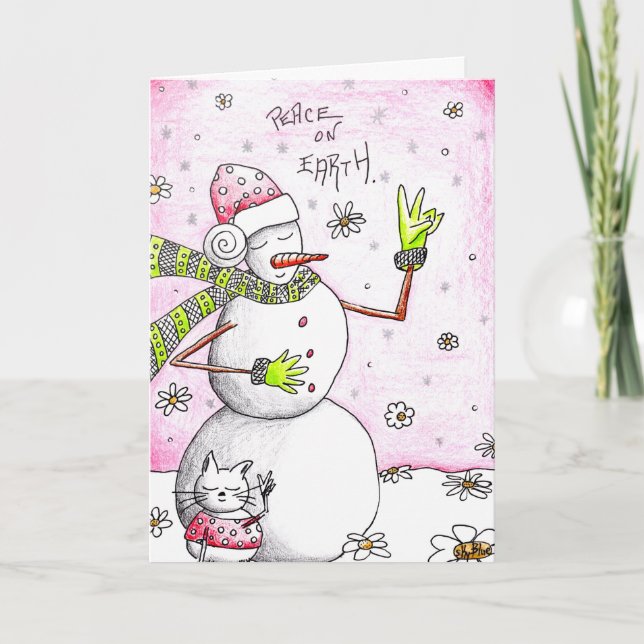 Festiva Paz en la tierra - tarjeta para una causa (Anverso)