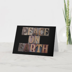 Festiva paz en tarjeta de felicitación de la tierra
