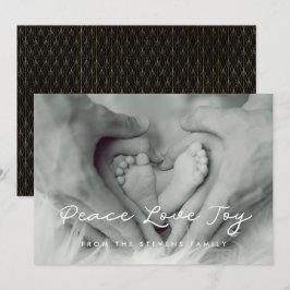 Festiva Peace Love Joy - Minimalista tarjeta de fotos de v