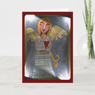 Festiva Peace on Earth Angel - Tarjeta de saludo de los Na