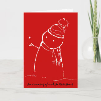 Festiva PengiHoliday desea tarjeta de snowman