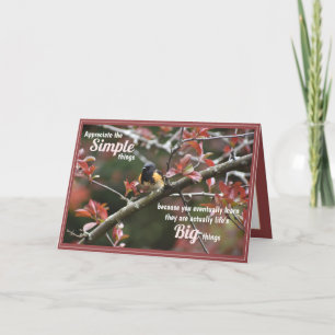 Festiva Pensamiento inspirador de tu tarjeta de felicitaci