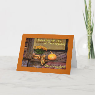 Festiva Pensando en ti en la tarjeta de nieta de Acción de