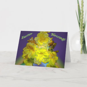 Festiva Pequeña tarjeta de bendición de Pascua para los an