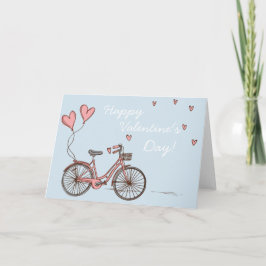 Festiva Pequeña tarjeta de El día de San Valentín de bicic