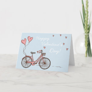 Festiva Pequeña tarjeta de El día de San Valentín de bicic