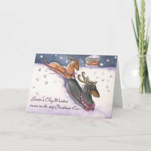 Festiva Pequeña tarjeta de Navidades de Weindeer