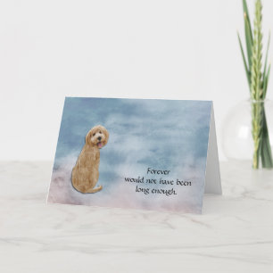 Festiva Pérdida de tarjeta de condolencia Buff Labradoodle