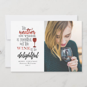 Festiva Pero El Vino Es Una Tarjeta De Navidades De Fotogr
