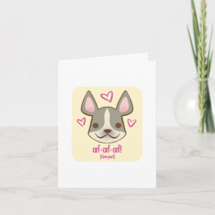 Festiva Perritos de la tarjeta del día de San Valentín -