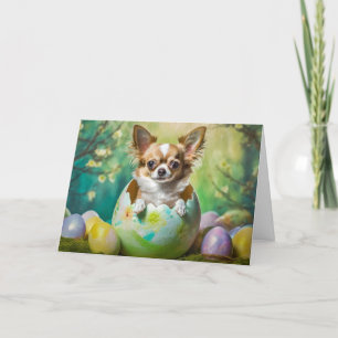 Festiva Perro chihuahua lindo tarjeta de vacaciones doblad