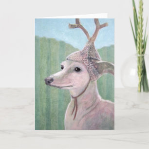 Festiva Perro con tarjeta de Navidades de Antler