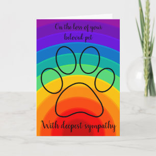 Festiva Perro de arco iris o tarjeta de simpatía mascota