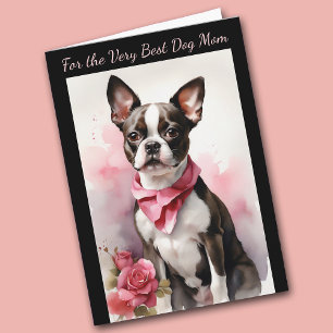Festiva Perro de Boston Terrier que haces mi tarjeta de ro