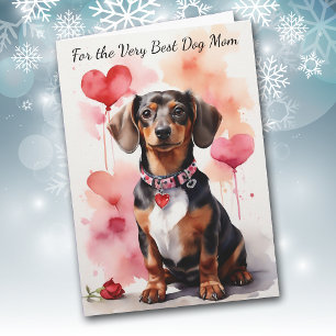 Festiva Perro de Dachshund Cuidadoso que haces mi tarjeta 