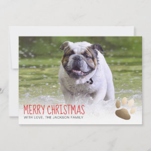 Festiva Perro de la pata del oro de la tarjeta el de la
