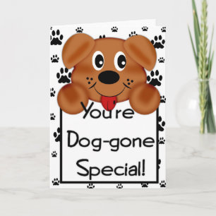 Festiva Perro de perrito usted es tarjeta especial