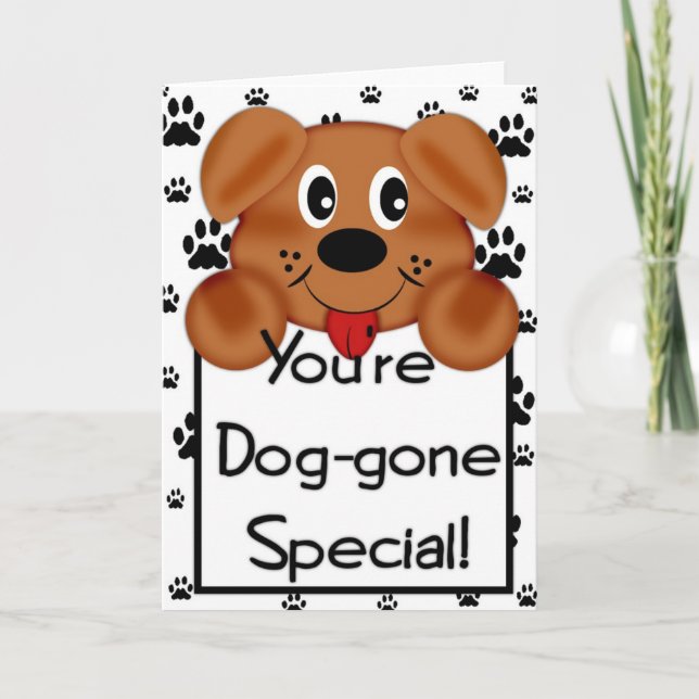 Festiva Perro de perrito usted es tarjeta especial (Anverso)