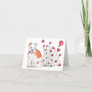 Festiva Perro feliz con la tarjeta de la tarjeta del día