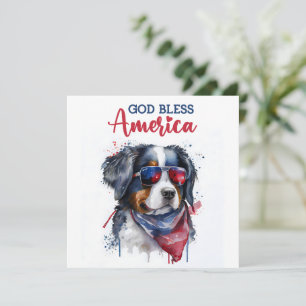 Festiva Perro Patriótico-Bernés Tarjeta del 4 de Julio