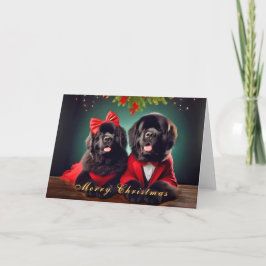 Festiva Perros de Terranova en una tarjeta de presentación