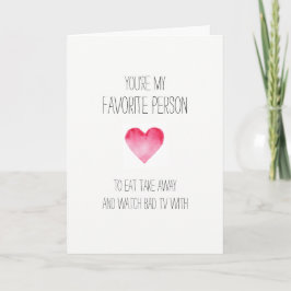 Festiva Persona favorita divertida tarjeta de San Valentín