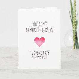 Festiva Persona favorita linda tarjeta de San Valentín