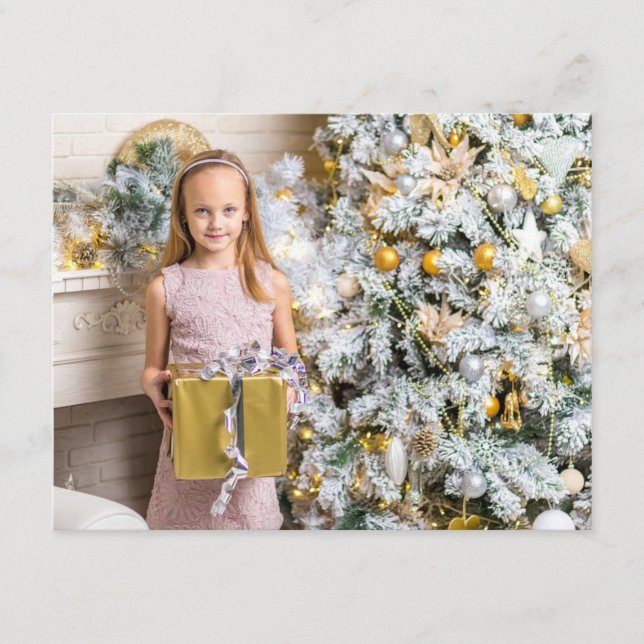 Festiva Personalice esta tarjeta de Navidades de Oro, Boni (Anverso)