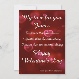 Festiva Personalice su propia tarjeta Día de San Valentín