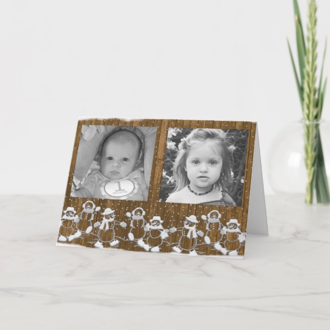 Festiva ¡Personaliza esta tarjeta de Navidades de Gingerbr (Anverso)