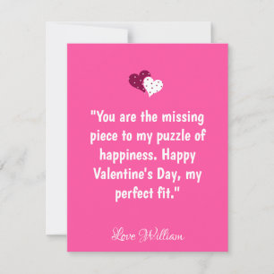 Festiva Personaliza tarjeta del día de San Valentín para m