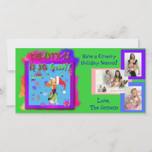 Festiva Personalizable de la tarjeta posteada con groovy p