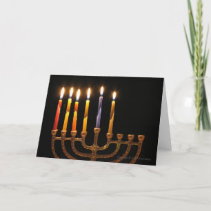 Festiva Personalizable en blanco Chanukah Tarjeta de felic