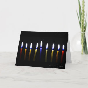 Festiva Personalizable en blanco Chanukah Tarjeta de felic