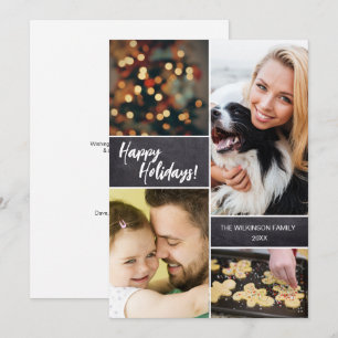 Festiva Personalización de la tarjeta de Navidades fotográ