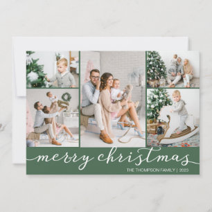 Festiva Personalizado Color Merry Tarjeta fotográfica navi
