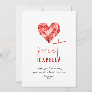 Festiva Personalizado dulce tarjeta de amor de amigo con c