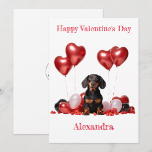 Festiva Personalizar la tarjeta de San Valentín de globo d