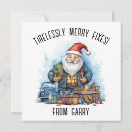 Festiva Personalizar Tarjeta De Navidades Para Mecánica Au