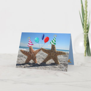 Festiva Pescado De Azúcar En La Playa - Tarjeta De Cumplea