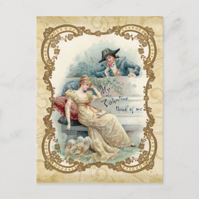 Festiva Piensa en mi postal de San Valentín (Anverso)