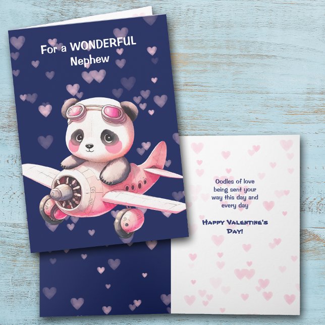 Festiva Piloto de Oso de Panda Cute Tarjeta de San Valentí (Subido por el creador)