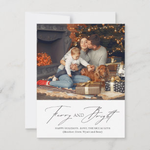 Festiva Pintada de color verde rojo y tarjeta de vacacione