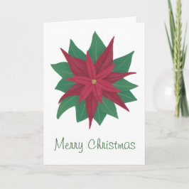 Festiva Pintura de una tarjeta de Navidades de flores de P