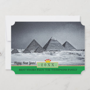 Festiva Pirámides, El Cairo y ¡Feliz Año Nuevo! Tarjeta /E